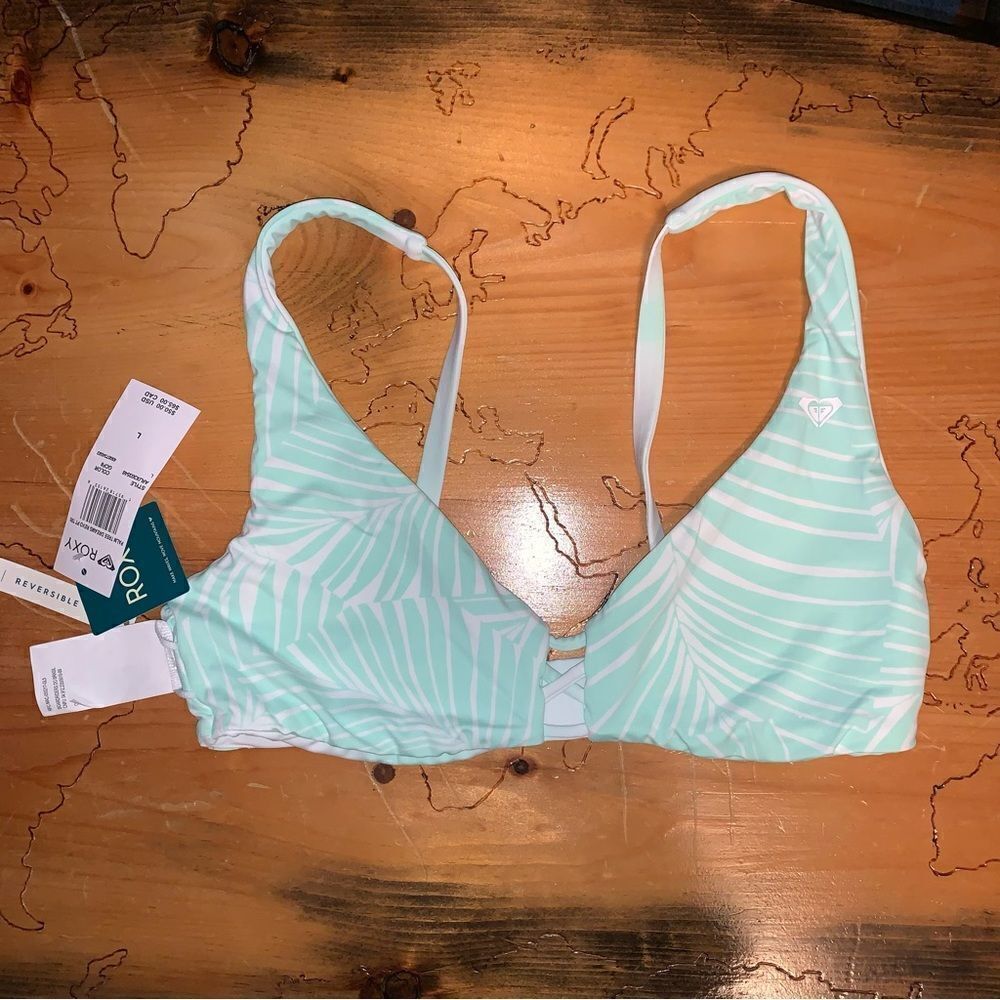 NWT Roxy Reversible Bikini Top Large